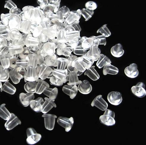 Rubberen oorbel stoppers 20 stuks