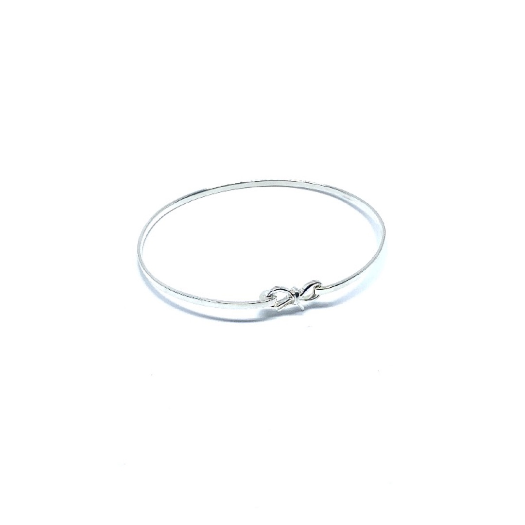 zilveren klem armband strik