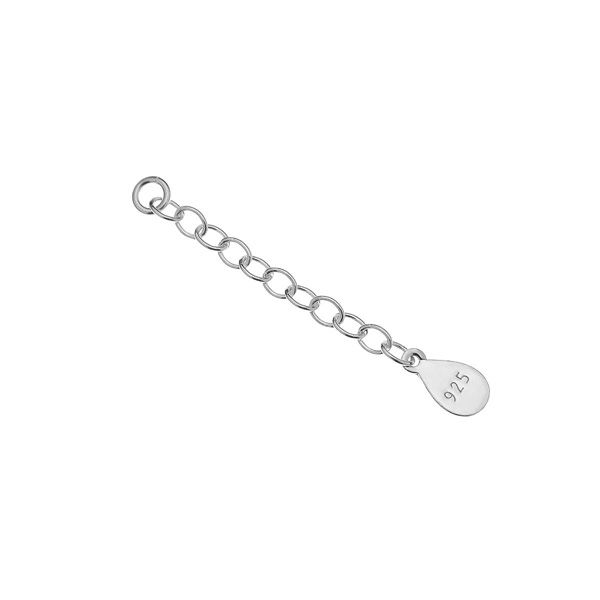 Verlengketting recht 3,8cm, 3mm (925)