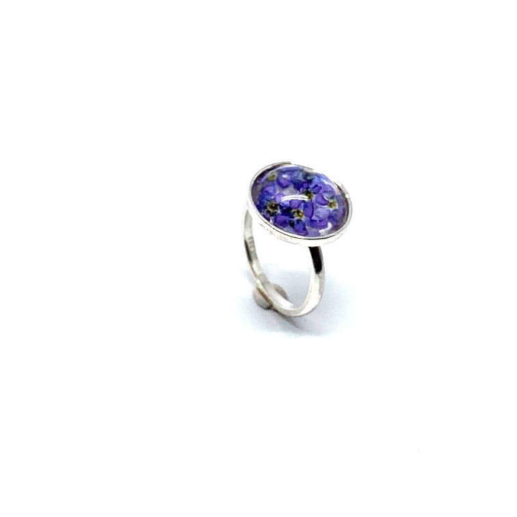 Vergeet mij niet ring blauw