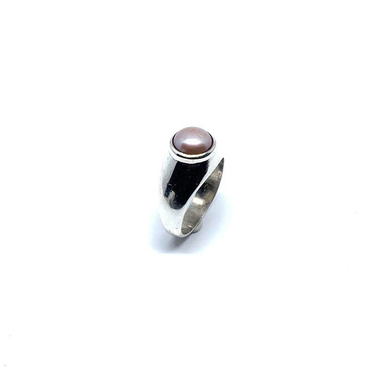 Zoetwater parel zegel ring