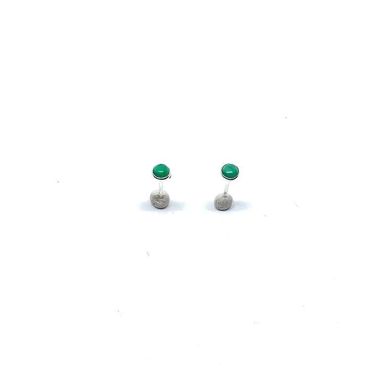 Groene Onix oorbellen klein