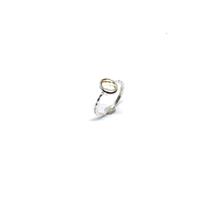 Citrien ribbel ring diamant geslepen