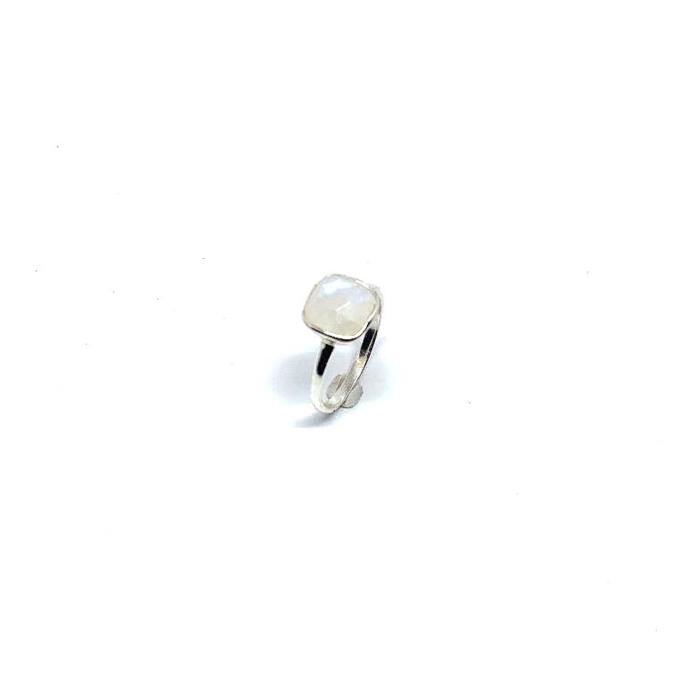 Maansteen diamant steen ring