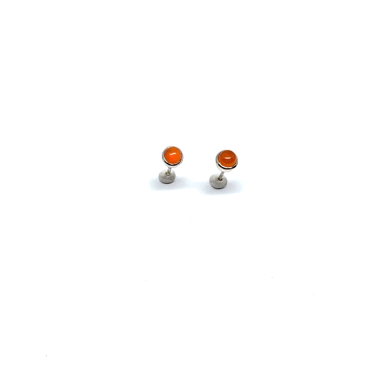 carneool oorbellen studs