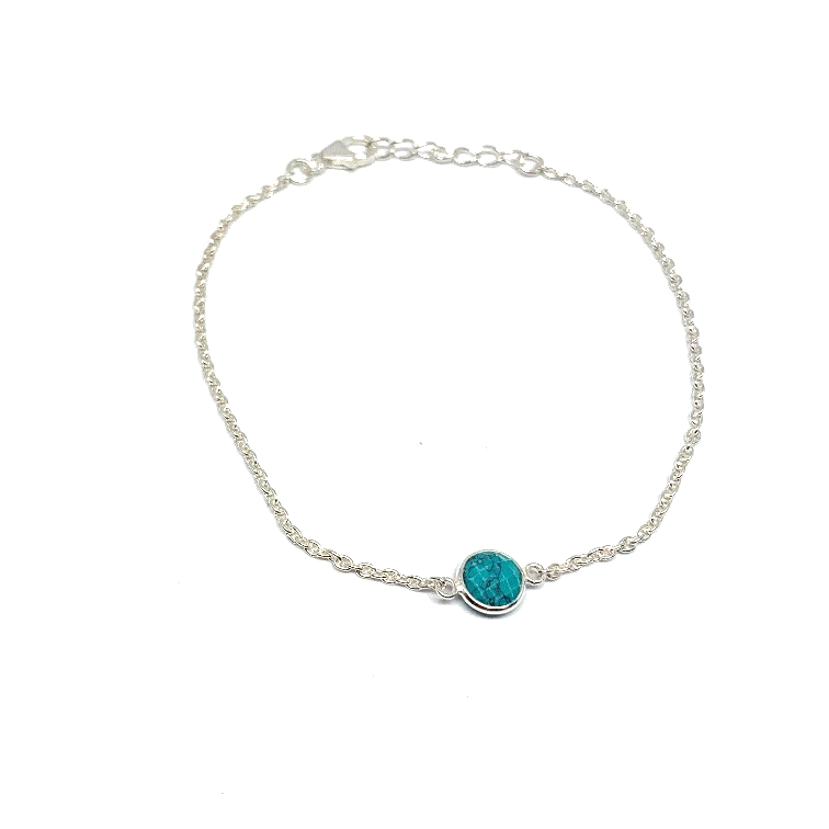 Turkoois diamant geslepen armbandje