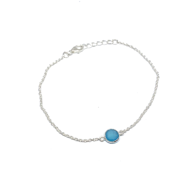 Chalcedoon diamant geslepen armbandje