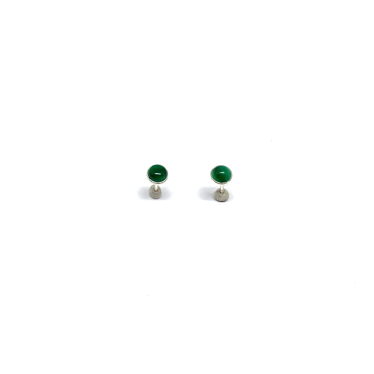 Groene Onix oorbellen groot