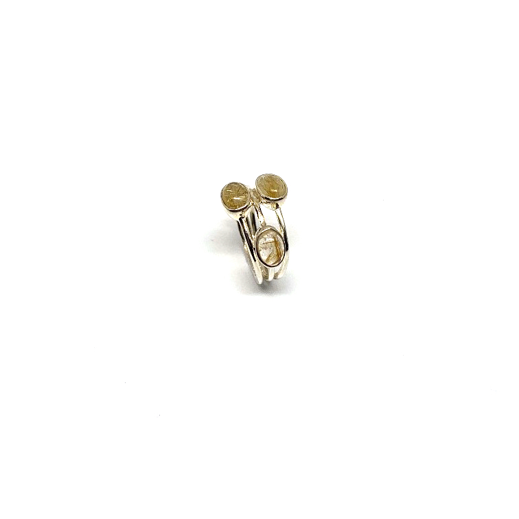 Rutielkwarts 3 steens ring