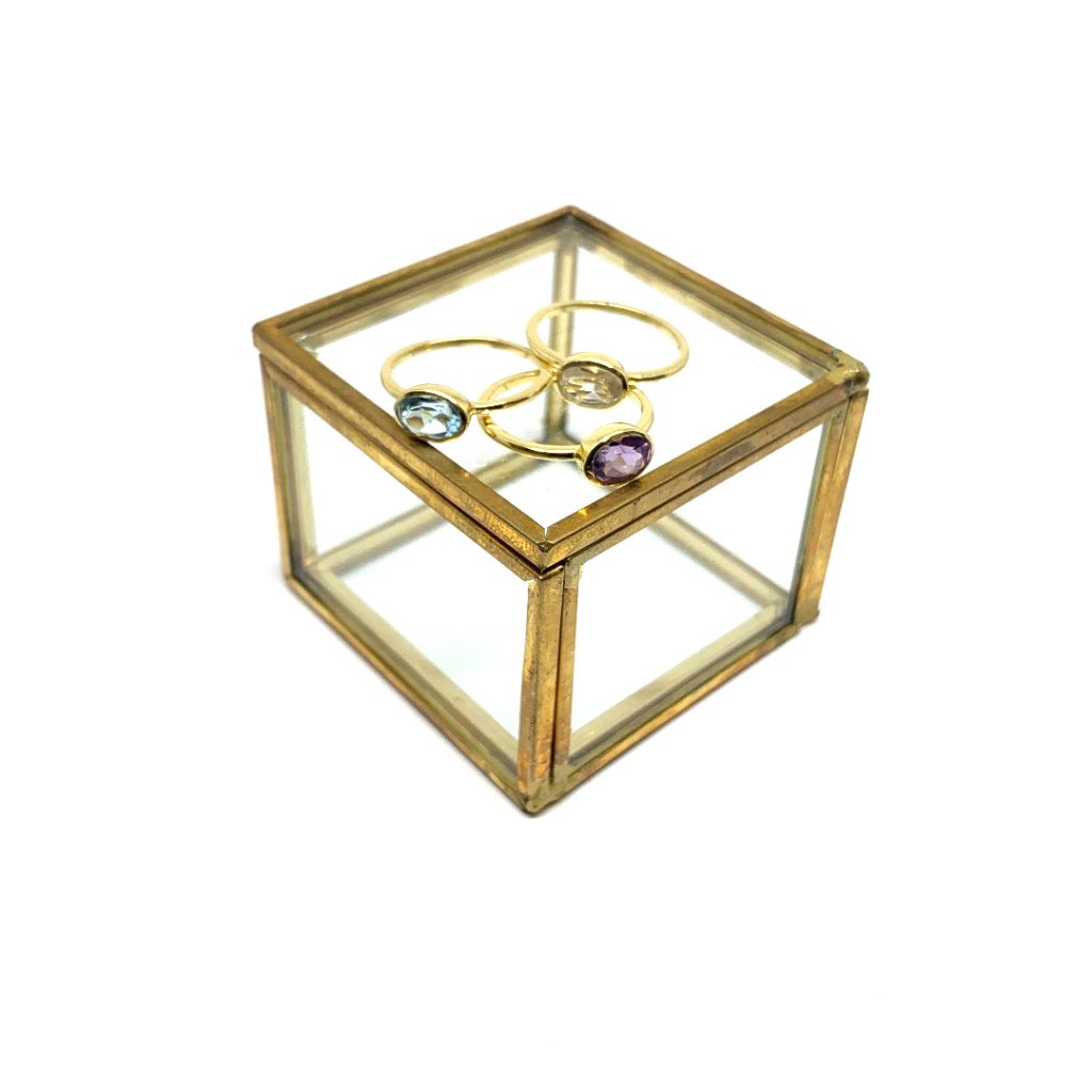 3 Rings pastel blue Double 24k