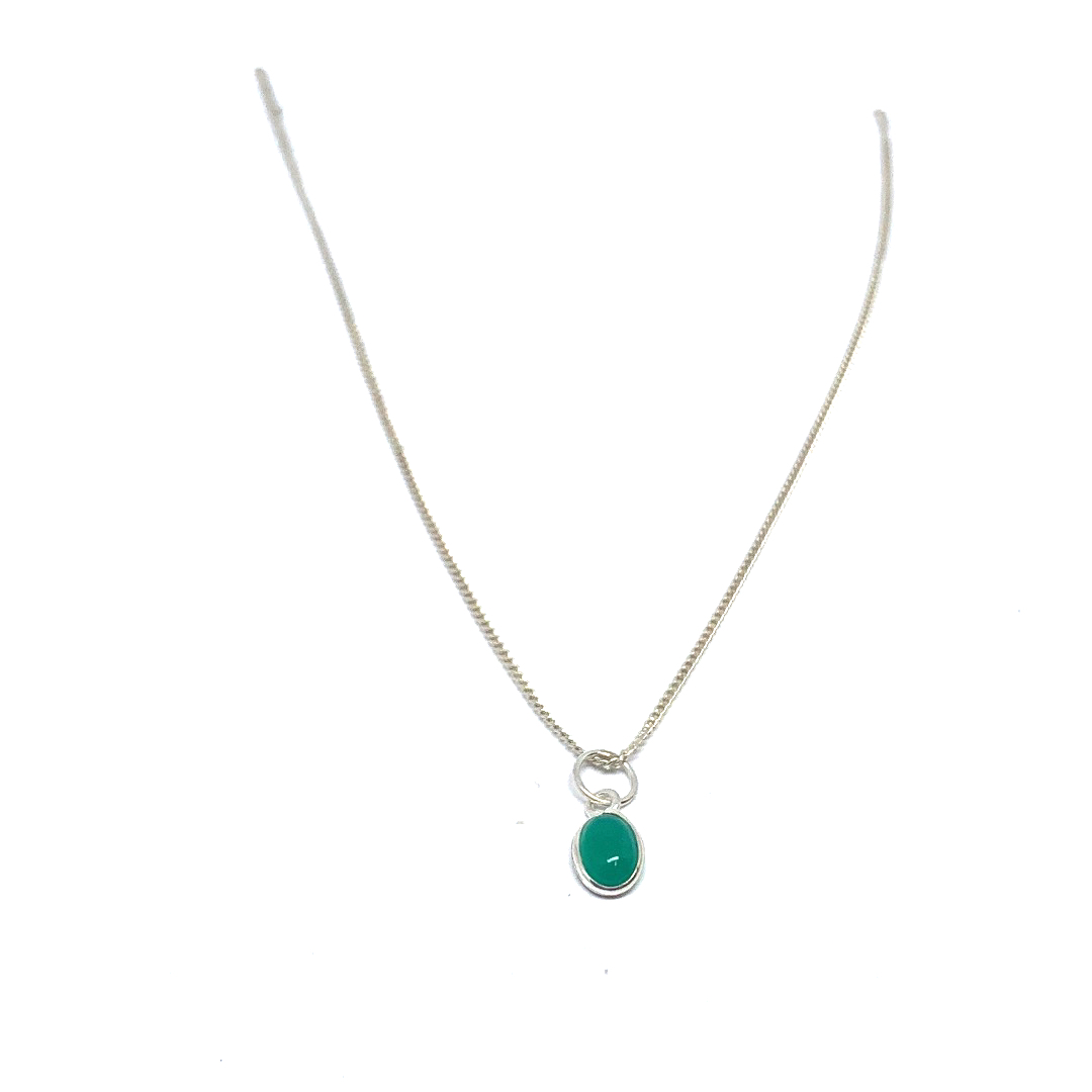 Ketting met Green Onix klein 8mm