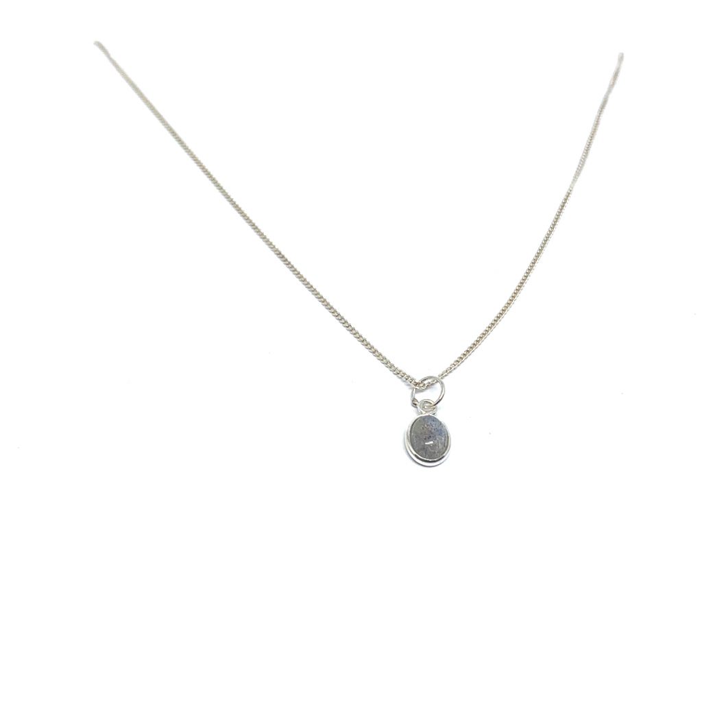 Ketting met  Labradoriet groot 10mm