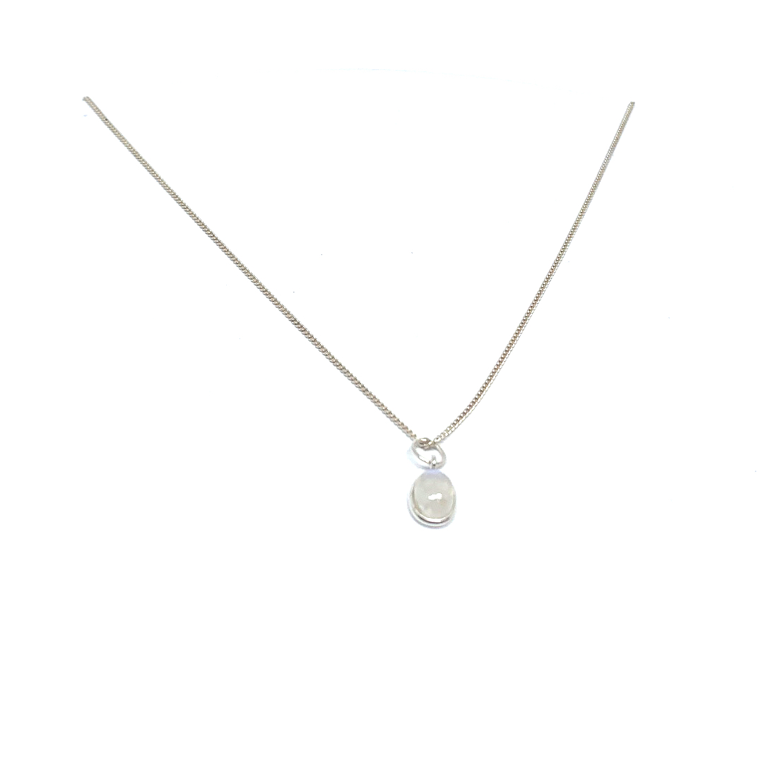 Ketting met Regenboog maansteen groot 10mm