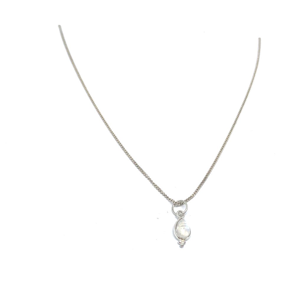 Ketting met Regenboog Maansteen klein 8mm