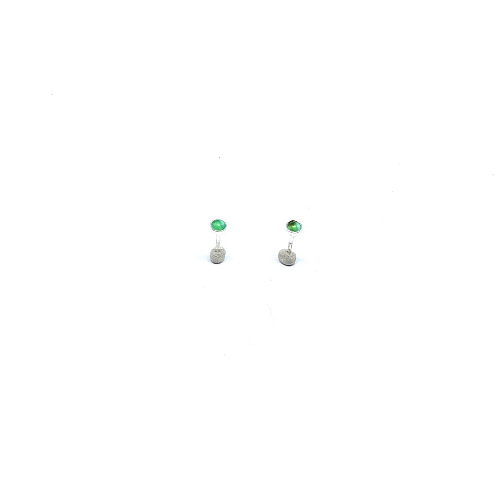 Kleine oorbellen Lichtgroene Onix