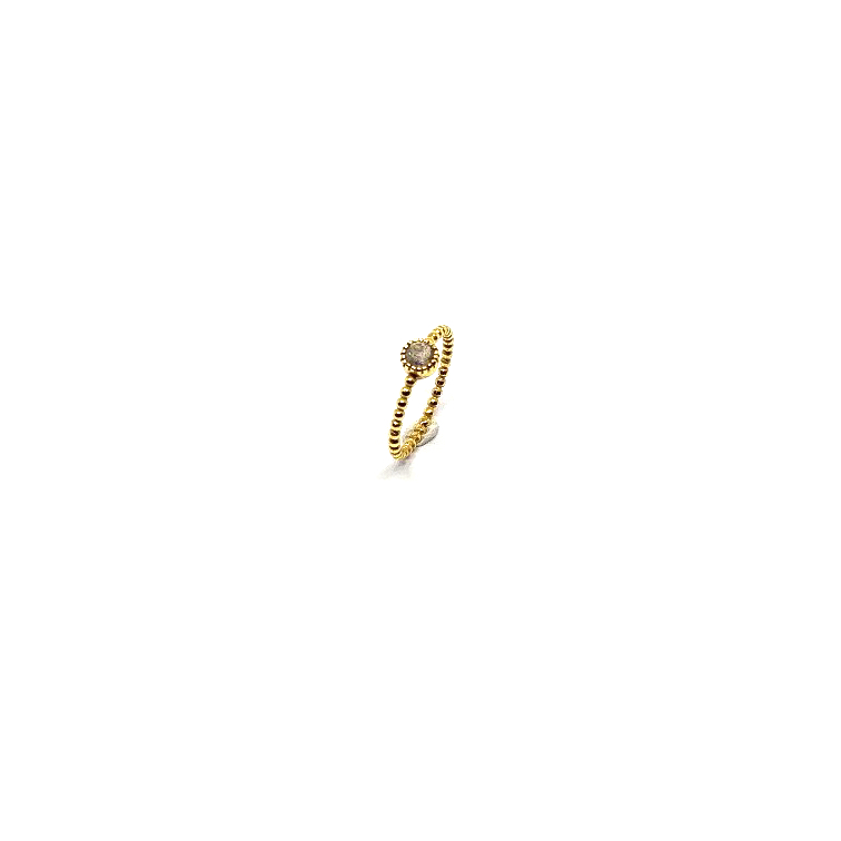 Labradorietbolletjes ring DOUBLE 24k