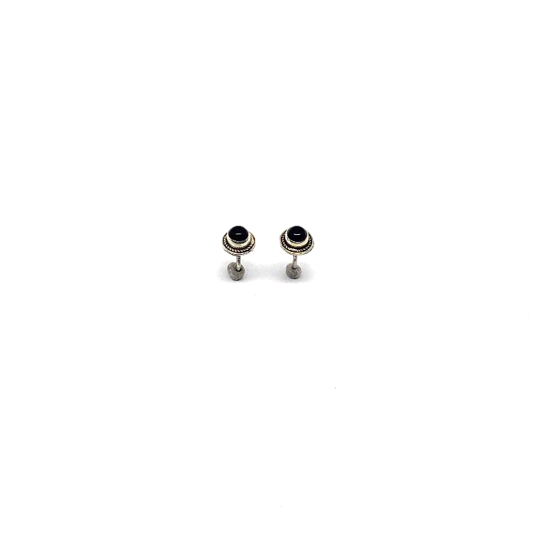 Black Onix oorbellen sierrand