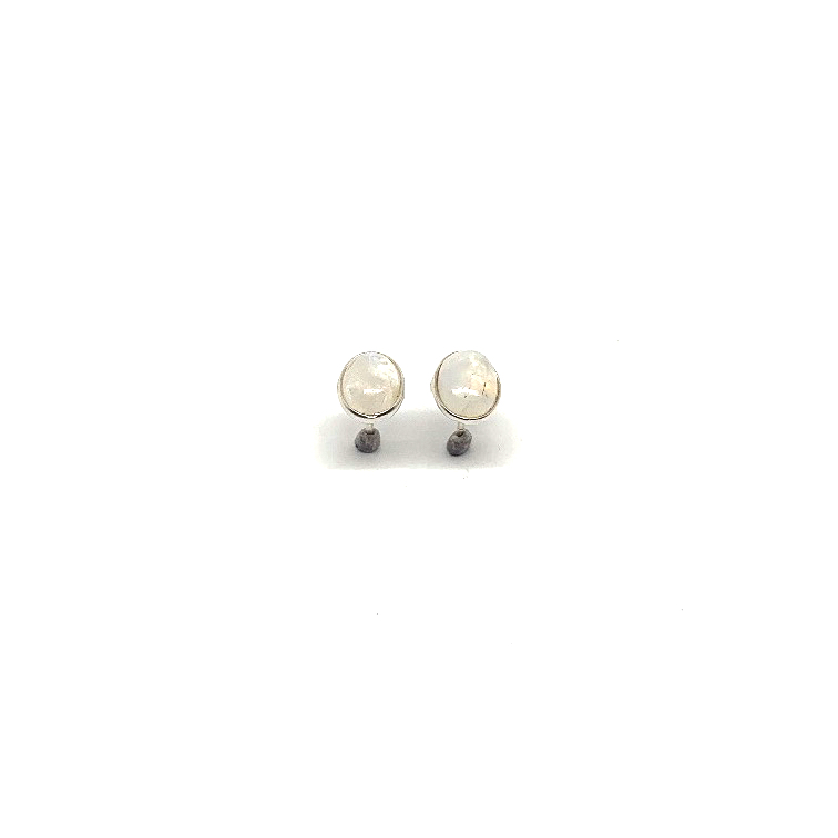 XL Oorbellen studs Maansteen