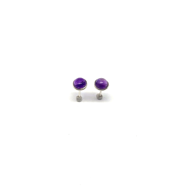 XL Oorbellen studs Amethist