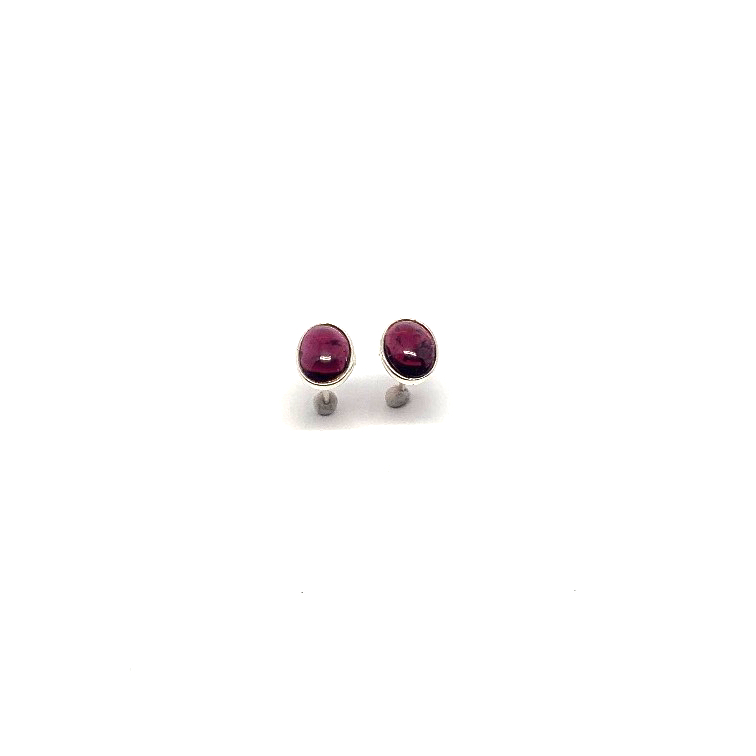 XL Oorbellen studs Granaat