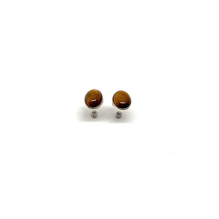 XL Oorbellen studs tijgeroog