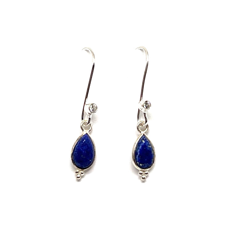 Lapis lazuli oorhangers